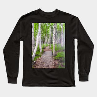 Path through birch forest Long Sleeve T-Shirt